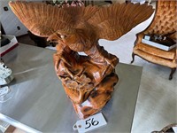 H.Amrey Carved Wood Eagle Figure, '86