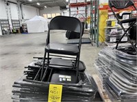 BLACK METAL FOLDING CHAIRS