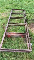 TWO LENGTHS OF STEEL SIDE RAIL FOR A TRAILER, 123