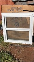 A NEVER USED VINYL FRAMED WINDOW, , 23 1/2 INCHES