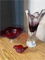 Swung vase, bowl and more