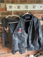 Men's size large jacket and and women vest with