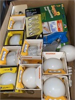 2 box lot of lightbulbs and more
