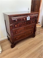 Empire Style Vintage Chest (Appears To Be Burl)