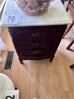 (4) Drawer Cherry Chest with Marble Top