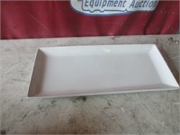 Bid X 10:  New White Rectangle 15" Plate Restaura