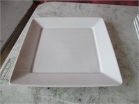 Bid X 12:  New White Square 10.25"  Plate Restaur