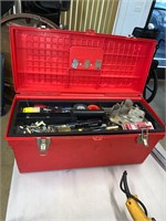 TOOLBOX FULL OF TOOLS AND HARDWARE