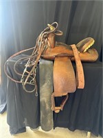 Western Saddle with Reins