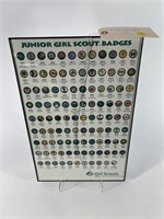 Junior Girl Scout Badge Poster 2001 14" x 18"