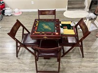 Franklin Mint Monopoly Board Table, (4) Chairs