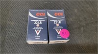 2 NEW FULL BOXES OF CCI 22 AMMO 100 RNDS