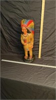 Chalk Indian statue