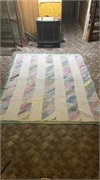 Two full size hand stitched quilts
