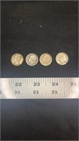 1935, 48, 53, 56 US dimes