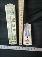 2 vintage thermometers