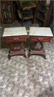Beautiful marble top end tables
