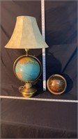 Vintage globe lamp and globe