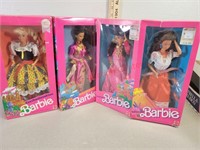 4 BARBIE Dolls of the world