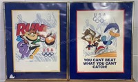 Warner Bros Olympic USA Cartoon Posters