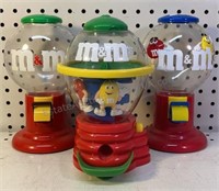 Vtg M&M’s Candy Dispensers Mini Gumball Machine
