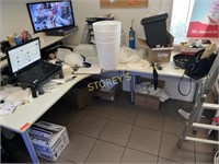 Corner White Office Desk w/ Chair ~5' x 80"