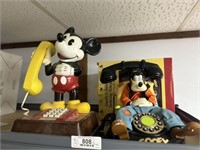 2 Vintage Disney Telephones