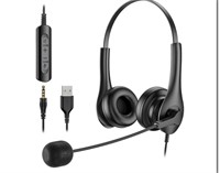 NEW-$42 USB Headset with Microphone, 3.5mm