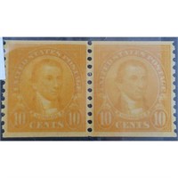 A Coil Pair of Stamp #603, Or The 10 cent Orange