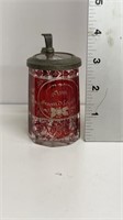 1/16 L.  Antique Bohemian Glass Beer Stein, Ruby