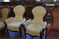 2 Victorian Style "Hers" Chairs