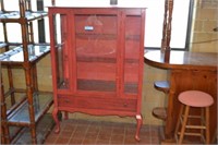 Red Antiqued China Cupboard