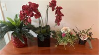 Decorative Faux Floral Plants
