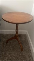 Small Round Wood Table 14”x21”
