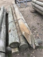 8' Used Wood Post (3 1/2"-6 1/2") /EACH