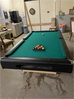 4' x 8' Slate Pool Table c/w cues & cue holder