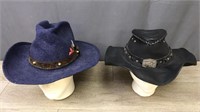 2 Vintage Western Hats - Bullhide Size Small,
