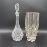 Crystal Decanter & Vase