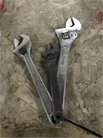 3 Crescent Wrenches (8", 10" 12")