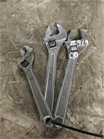 3 Crescent Wrenches (1-8", 2-10")