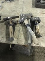 2 Hammers, 3 Hatchets, Barrel Wrench &
