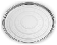 Da cucina Stainless Steel Round Dinner Plates Set
