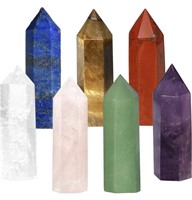 New 7PCS Natural Healing Crystal Wands, Height 2"