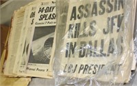 vintage newspapers and history items