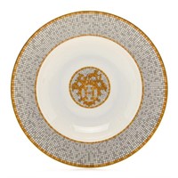 Hermes Gold Porcelain Mosaique Au 24 Soup Bowl