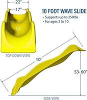 Backyard Discovery 10 Foot Wave Slide, Yellow