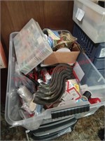 Thread, needles, ribbons, small drawer organizer +