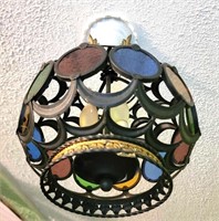 Vintage Metal/Glass Pineapple Shaped Ceiling Lamp