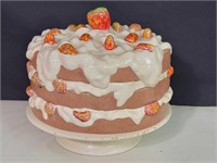 VTG Ceramic Strawberry Shortcake Cake Cover/Stand