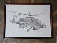 Jim Stovall AH-64 Apache Signed Illustration